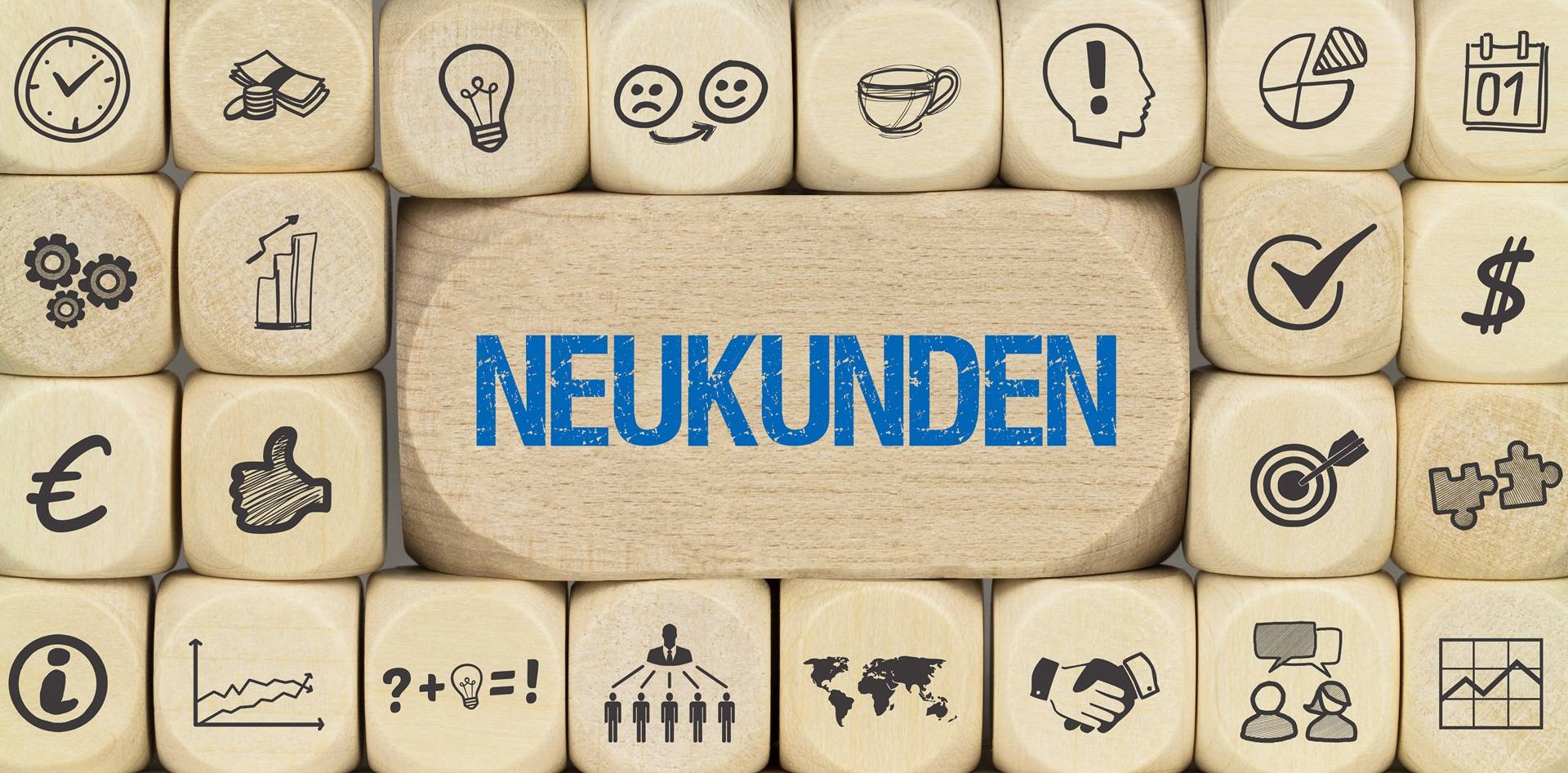 Messestand -Neukundengewinnung als Symbolbild